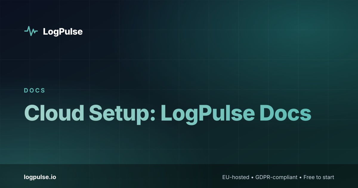 Cloud Setup: LogPulse Docs